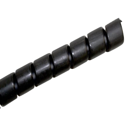 Cyclone® Hydraulic Hose Spiral Wrap - 4 Inside Dia - Heavy Duty HDPE - 40' Length Per Box - Black
